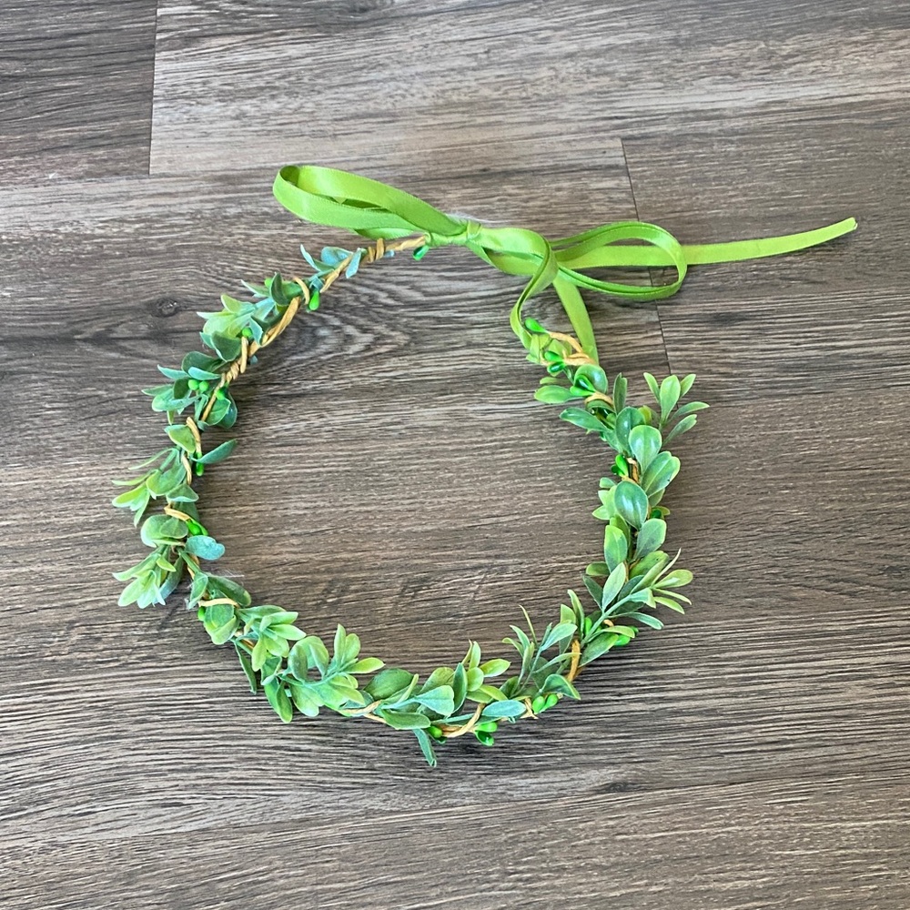 Green Leafy Kids Headband